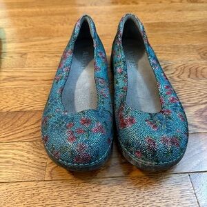 Alegria Floral  Petal Leather Comfort Shoes Ballet Flats Cushioned Womens 8.5